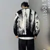 Tejido de punto con bloques de color degradado tie-dye para hombre, cuello redondo, estilo "Old Money", prenda interior de otoño e invierno, tejido de punto moderno, venta al por mayor de fábrica transfronteriza