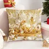 Capa de Almofada de Natal Platina Transfronteiriça, Almofada Decorativa Fashion com Impressão Digital de Alta Definição, Atacado para Decoração de Casa de Férias
