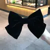 Pinza de Pato con Resorte de Lazo Grande de Terciopelo Pasador Pinza para el Cabello de Celebridad de Internet Coreana Accesorio para el Cabello Pinza para la Parte Posterior de la Cabeza