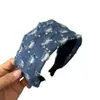 Diadema de Mezclilla Vintage Desgastada para Mujer, Versátil, que Aumenta la Altura, de Ala Ancha, Accesorio para el Cabello de Alta Gama para Salir