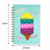 Silicona burbuja pop bobina descompresión silicona dinosaurio unicornio silicona cuaderno roedor cuaderno A5