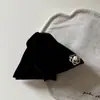 Novo Grampo de Camélia de Veludo Coreano Elegante de Outono e Inverno para Mulheres, Acessório de Cabeça da Moda para a Parte de Trás da Cabeça