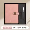 Set de regalo personalizado de cuadernos de negocios con relieve dorado, hebilla con patrón de ventana de piel de oveja, logo y páginas rayadas para reuniones