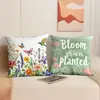 Funda de Almohada Cruzada Tk Amazon Más Vendida de Flores, Pájaros y Mariposas para Oficina y Dormitorio, Personalizable al por Mayor