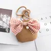 Qiu Nan saco de palha das crianças moda coreana novo saco mensageiro decoração ao ar livre bonito saco dos desenhos animados atacado