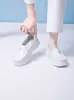 Sapatos de Enfermagem de Couro Bovino de Primeira Camada para Mulheres, Sola Macia, Antiderrapante, Respiráveis, Confortáveis, Sapatos Médicos que Aumentam a Altura, Sapatos Brancos