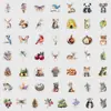 Adesivos Decorativos Impermeáveis de Grafite de Animais em Aquarela Fofos para Copo d'Água Celular Adesivos de Animais em Desenho Animado Transfronteiriços 50