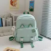 Bolso de Mujer 2025 Nuevo Estilo Campus Gatito Lindo Diseño Mochila Escolar Estudiante Niña Suave Hermana Salida Mochila Bolso de Hombro
