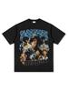 Camiseta de Manga Corta Estampada Americano Retro Hip-Hop Transfronterizo 21 Savage High Street Peso Pesado Manga Larga Cuello Redondo Sudadera con Capucha