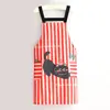Delantal de Lona con Dibujos para Cocinar en la Cocina, Delantal Anti-Manchas para Comer y Trabajar, Ropa de Trabajo Elegante, Transpirable, de Manga Larga, para Uso Doméstico, para Mujer
