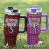 Nueva Botella de Agua Elegante de Acero Inoxidable 304 con Diseño de Tigre, Vaso Térmico con Asa, Vaso para Coche de 40 oz
