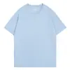 Camiseta Casual Popular de Alta Qualidade de Algodão de Fibra Longa de Xinjiang 230g para Verão, Manga Curta, Gola Redonda, Cor Sólida, Base Top
