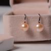 Pendientes de plata de ley S925 con gancho para la oreja, de perla natural de agua dulce, ligeros, de lujo, combinables, de alta gama, sencillos, para mujer en verano.