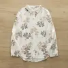 Moda Otoño 2026: Estilo Artístico Cuello Solapa Estampado Floral Doble Capa Gasa Cardigan de Mujer Camisa de Manga Larga Tendencia al por Mayor