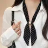 2026 Novo Lenço de Seda com Bolinhas Estilo Coreano, Faixa de Cabelo Longa de Alta Qualidade, Colar Feminino, Acessório de Lenço Ajustável