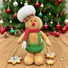 Decoración Navideña Nueva Transfronteriza Muñeco de Jengibre Muñeca Muñeca Adornos de Juguete Europeos y Americanos Muñeco Enano de Lana Venta al por Mayor