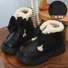 Botines Cortos para Niñas con Calidez de Borrego para Botas de Niña 2026 Otoño/Invierno Nuevo Estilo Botas de Algodón de Invierno para Niña Pequeña Impermeables Botas Grandes de Algodón