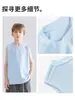 Camiseta infantil sem mangas, 100% algodão, para usar no verão, combinando com looks pai e filho, unissex, branca, adequada como segunda pele ou regata esportiva