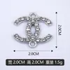 Pingente Duplo C Criativo DIY Exquisito com Acessórios de Cravação de Diamantes para Colares e Pulseiras, Liga Metálica Atacado, Vendas Diretas da Fábrica Transfronteiriça, Pode ser Lote Misto