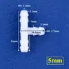 Conector de Mangueira de Três Vias Pe Plástico Tipo T Diâmetro Igual Acessórios de Pagoda Conector de Três Vias