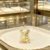 Ouro Puro 999 Folha de Ouro Desenho Animado Pequeno Deus da Riqueza Saco da Sorte Gato da Sorte Corrente de Celular Chaveiro Pingente de Bolsa Presente de Evento