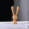 Raspador de Nariz Criativo Feito de Sândalo Vermelho de Folha Pequena e Madeira de Cedro, Pequeno Bastão de Massagem em Formato de Coelho para Levantar a Mandíbula, Pressionar as Têmporas e Massagem de Pontos de Acupuntura, Presente