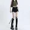 Shorts Jeans Cintura Alta Feminino Verão Novo Plus Size Menina Cheinha Slim Cobertura de Barriga Pequeno Formato A Perna Larga Super Curto Hot Pants
