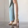 Botines Chuyuji de Gamuza con Tacón Grueso de Tacón Alto para Mujer 2026 Otoño/Invierno Nuevos Botines Elásticos Ajustados para Mujer