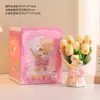 Ramo de tulipanes, decoración de mesa de resina, regalo para el Día del Maestro, arreglo floral para vinoteca, maceta de suculentas para mamá
