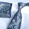 Corbata para Hombre para Vestimenta Formal de Negocios Profesional, Jacquard Atada a Mano 8cm Rayada Azul Atada a Mano Corbata de Boda, Nuevo Modelo 2026