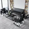 Assento simples em banco, sofá de espera para escritório, sofá de recepção, conjunto de mesa de centro, sofá para casa de aluguel, sofá de três lugares para recepção