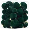 Venta Caliente 38 Piezas Decoración Navideña Bola de Navidad con Terciopelo Flock Set de Caja de Regalo Árbol de Navidad