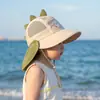 Chapéu de Sol Infantil Verão Malha Aba Larga Chapéu Xale para Meninos e Meninas Meninas Bebês Proteção Solar Chapéu de Sol com Aba