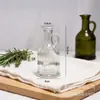 Vaso de Vidrio Transparente de Sodio-Calcio Transfronterizo al por Mayor Botella de Aceite de Vidrio para Cocina Artesanía en Relieve con Patrón de Rayas Verticales y Diamantes para Uso en Cocina y Hogar