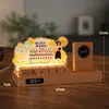 Dia do Professor Acrílico Madeira Maciça Luminária de Mesa Ornamento de Mesa Lembrança Criativa Lâmpada de Cabeceira para Temporada de Volta às Aulas Transfronteiriço