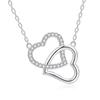 Nueva cadena plateada de moda elegante diamante redondo collar de clavícula para mujer 925 collar de mujer estilo coreano pequeño regalo