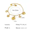 Pulseras Florales Versátiles en Capas de Moda Europea y Americana, Pulseras Multicapa de Corazón y Mariposa de Acero Inoxidable de Lujo Ligero de Alta Gama al por Mayor