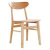 Silla de Comedor Nórdica de Madera Maciza para Uso Doméstico, Silla de Restaurante con Respaldo, Silla para Cafetería y Tienda de Té con Leche, Mesa y Sillas de Comedor al por Mayor, Madera Natural