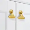 Atacado de fábrica alça de latão porta de armário Novo estilo chinês alça de gaveta de guarda-roupa alça de armário Alça dourada de furo único alça de porta