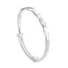 Pulsera Mobius de Plata Pura para Mujer, Plata 9999, Diseño Único, Pulsera de Paz y Alegría, Regalo de Cumpleaños para Novia en el Festival Qixi