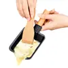 Sartén Portátil para Asar Queso con Mini Mango de Madera, Parrilla para Pan con Queso y Set de Herramientas para Hornear con Vela