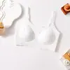 Ropa interior de algodón sin costuras para otoño para mujer, sujetador sin aros para niña, período de desarrollo, estudiante, cómodo, copa fija, sujetador para niña joven