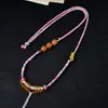 Corda para Colar Trançada Artesanal de Xizang Cordão com Pingente Multicolorido Venda Quente Cordão Vintage com Borla Cordão para Pendurar Joias Populares