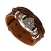 Pulsera para hombre, estilo coreano, de aleación, de cuero ancho, de cuero genuino, joyería de moda para hombre, personalidad de estudiantes japoneses y coreanos, joyería de moda simple
