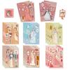 8 pegatinas originales de personajes de niña antiguos, DIY, cuenta de mano, tarjeta pequeña, funda de teléfono, decoración coreana, impermeable, venta al por mayor