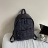 Mochila de Algodão Outono e Inverno 2025 Nova Bordada com Linha Preenchida com Algodão Mochila Feminina com Múltiplos Compartimentos para o Dia a Dia Casual Pequena Mochila para Mulheres