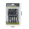 Extractor de tornillos de cabeza rota Yunbei Mango hexagonal Diente deslizante Extractor de tornillos de alambre roto 60 Tapa negra Juego de acoplamiento de liberación rápida