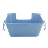 Cesta de almacenamiento creativa, cesta de almacenamiento grande abierta, cesta de almacenamiento portátil de oficina de metal con doble asa, caja de almacenamiento