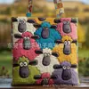 Bolso de Mano con Estampado de Moda Tendencia para Mujer 3D Transfronterizo Nuevo Producto Temu Amazon Bolso de Hombro Lona 300g