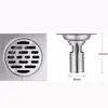 Dren de Piso Grande de Acero Inoxidable 304, Cuadrado Anti-Obstrucción y Anti-Olor de Doble Propósito para Lavadora, Venta al por Mayor para Uso en Ingeniería